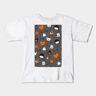 BT21 Halloween Pattern - Orange version Kids T-Shirt